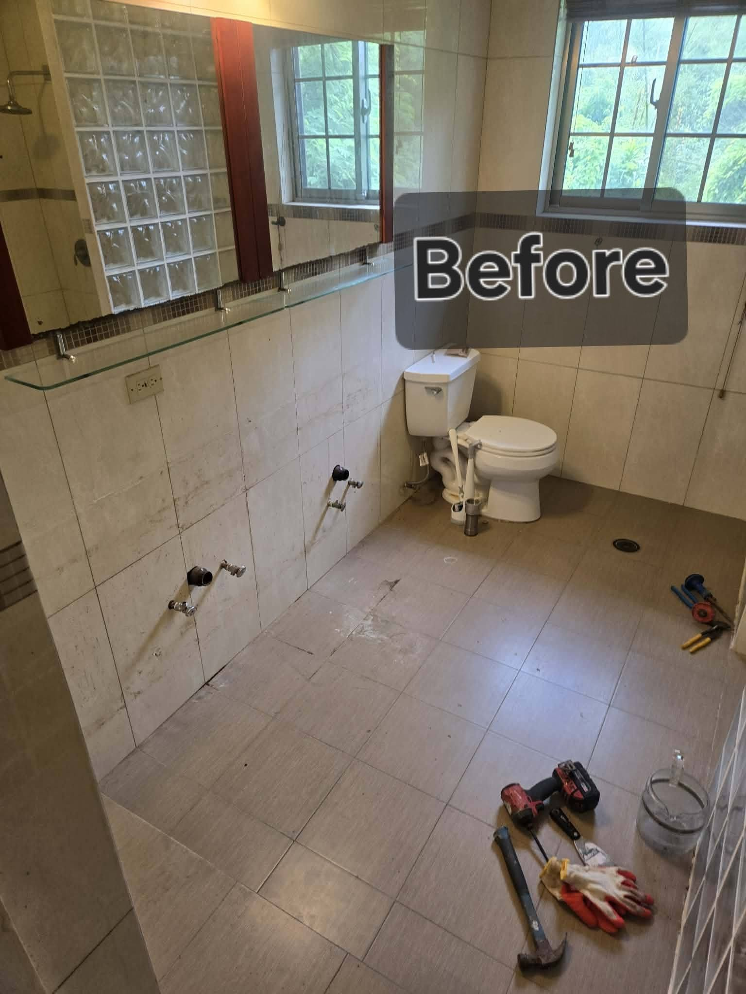Master bathroom before renovation